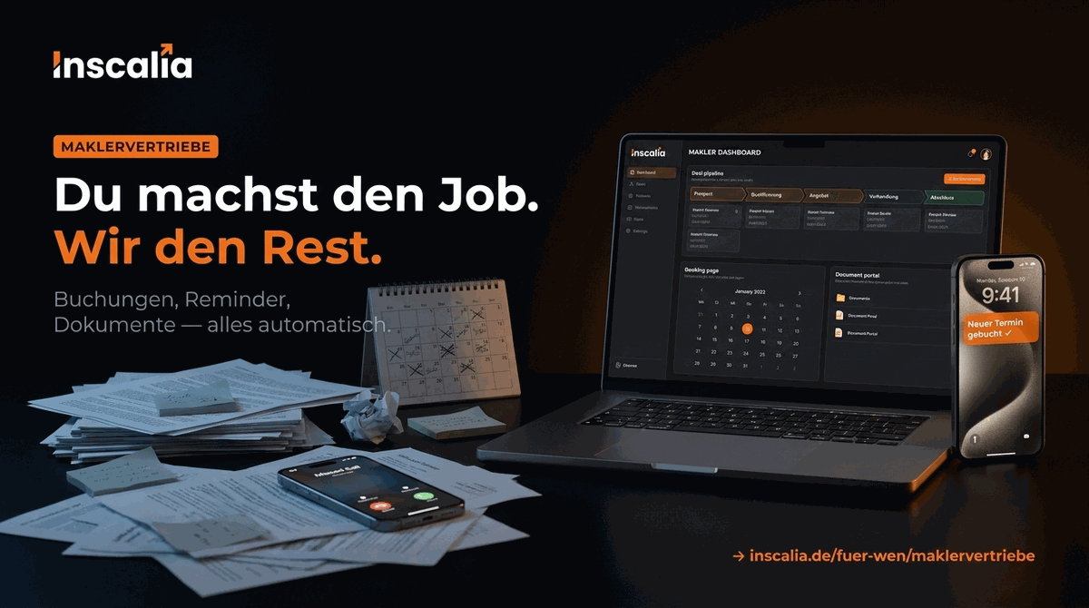 CRM für Makler: Buchungen, Reminder, Dokumente automatisiert